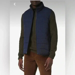 ANDREW MARC Black Garrick Quilted Puffer Vest